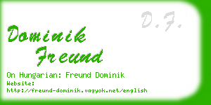 dominik freund business card